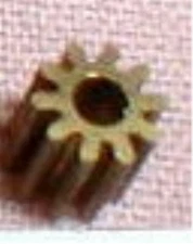 11 Tooth Medium Brass Pinion Gear .093" Shaft for 36D Slot Car Motors 1960s NOS 
