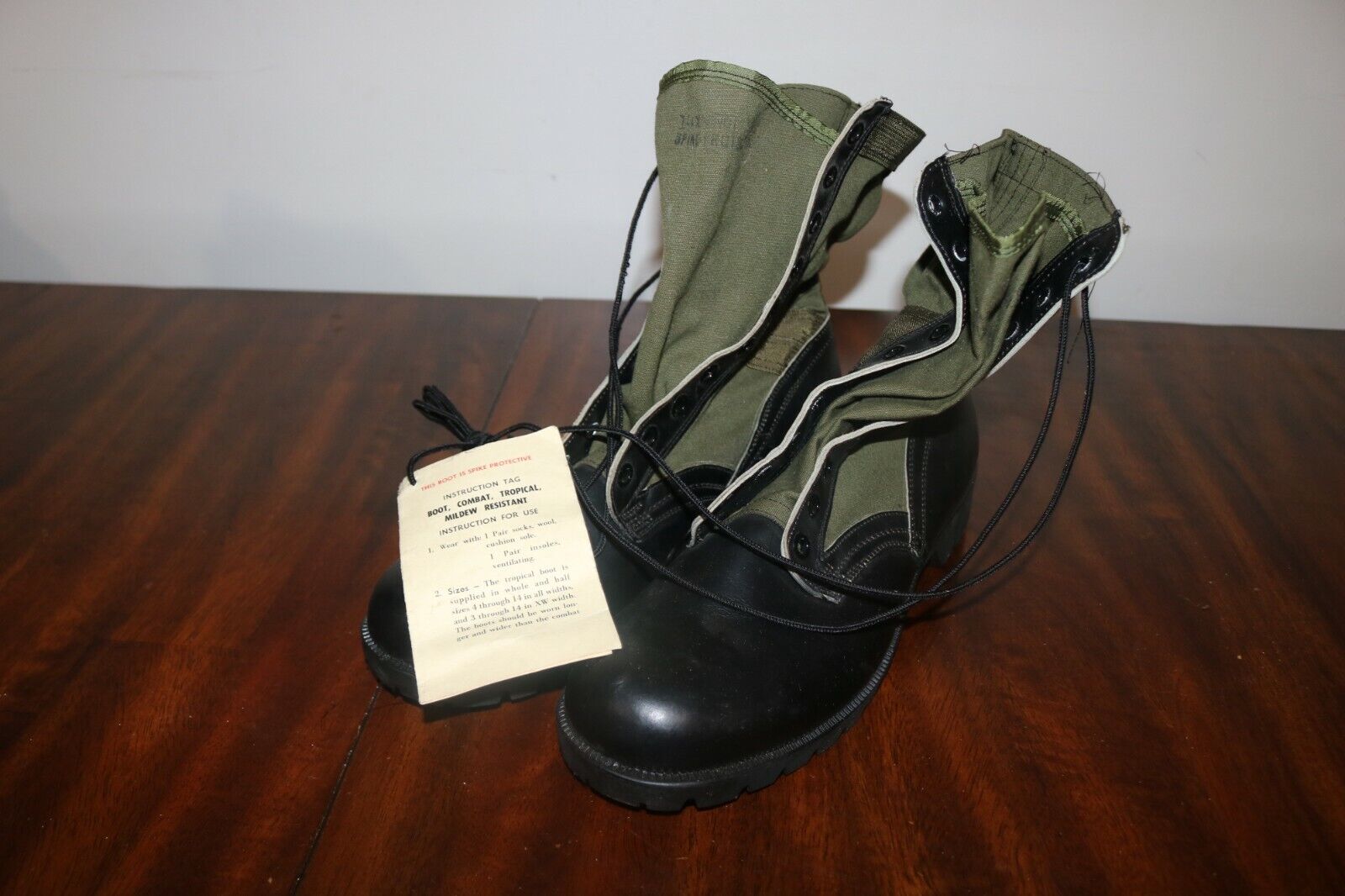 NOS unissued USGI Vietnam non panama sole jungle boots size 14 XN 