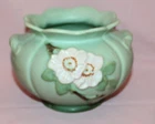 Weller Pottery Green White Blossom 5.5”Vase G11 Since 1872
