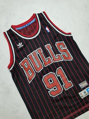 Adidas Dennis Rodman #91 Chicago Bulls 1995-1996 NBA Embroidered