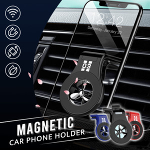 2 en 1 Porte-téléphone magnétique de voiture Air Refroidisseur Air Support de voiture de montage d'évent
