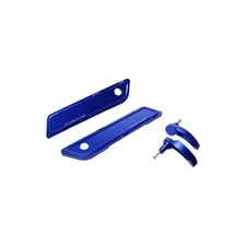 Blue Saddlebag Side Cover Hinge Latch Covers for Harley 14-later FLH FLHR FLHX