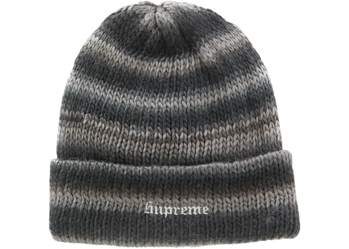 New! SUPREME Ombre Stripe Beanie -BLACK -One Size -FW22 WEEK 11 -GREAT GIFT 🎁