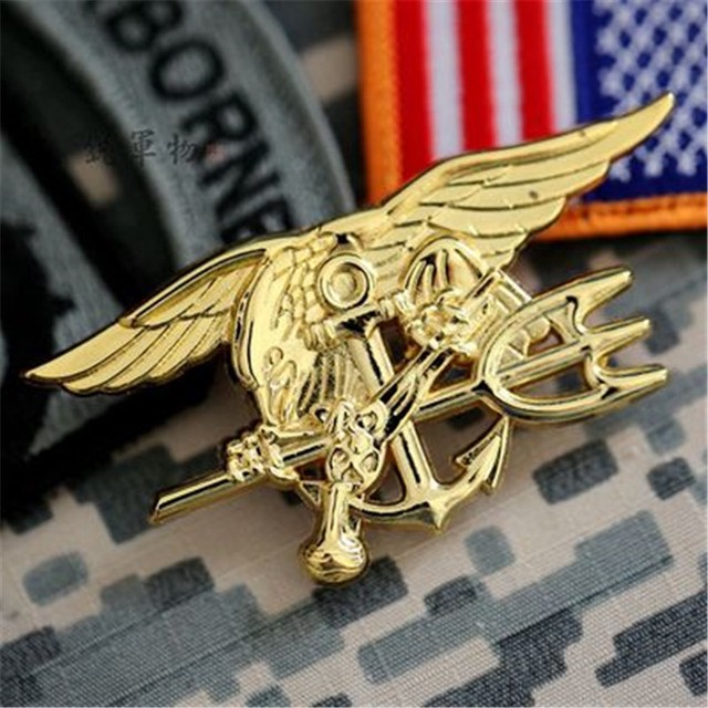 US Navy Seal Seals Metal Trident Budweiser Badge Uniform Insignia Pin