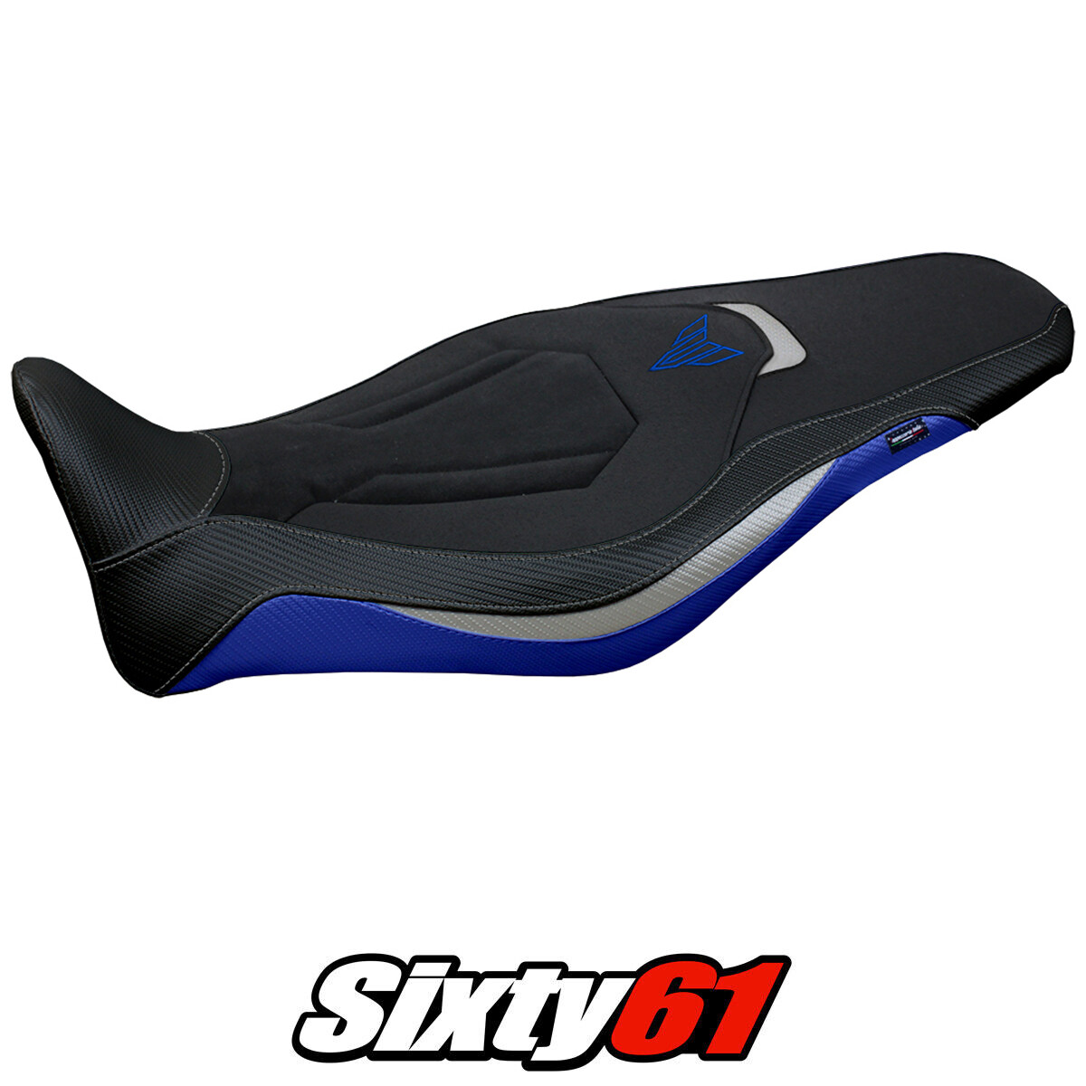 Yamaha MT 09 FZ09 2021-2023 Seat Cover Tappezzeria Ultragrip Blue Silver Black