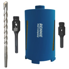 102mm x 150mm Diamond Core Drill Bit Set With SDS & Hex Adapter + Centre Drill