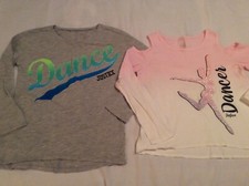 Girl  s Justice Long Sleeve Dance Tops 10 Gray Pink