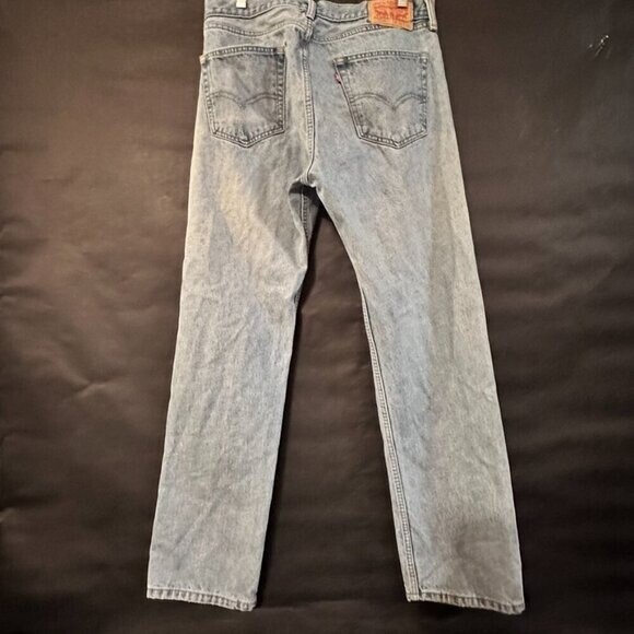 Levis 505 Jeans Light Blue Denim Waist 34" x 32"  Unisex Straight Vintage thumbnail 6