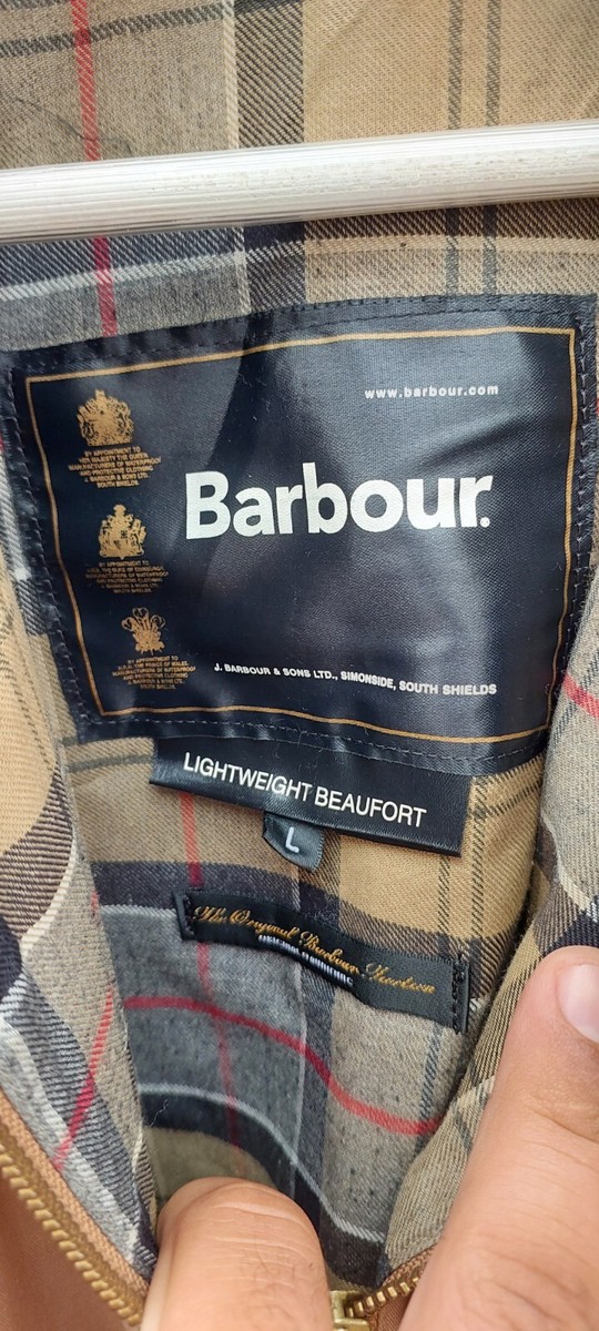 Men's Barbour BEAUFORT A962 Lightweight Jacket Beige Cotton Men's Barbour BEAUFORT A962 Lightweight Jacket Beige Cotton
