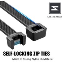 100 BLACK CABLE ZIP TIES Heavy Duty UV Resistant UL 4 6 8 10 12" 15 18" 24 & 36" 12