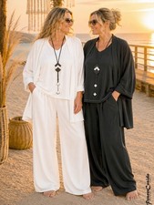 LAGENLOOK 2-Teiler Marlene Hose Jacke Kombi-A...