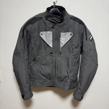 BMW Motorrad Men's Motorcycle Jacket Gray Size 52 with Liner and Protectors