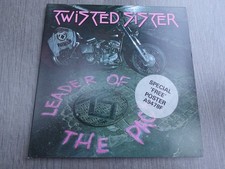 Twisted Sister LEADER OF THE PACK 1985 UK 7" GATEFOLD P/S W/POSTER LTD ED. EX+