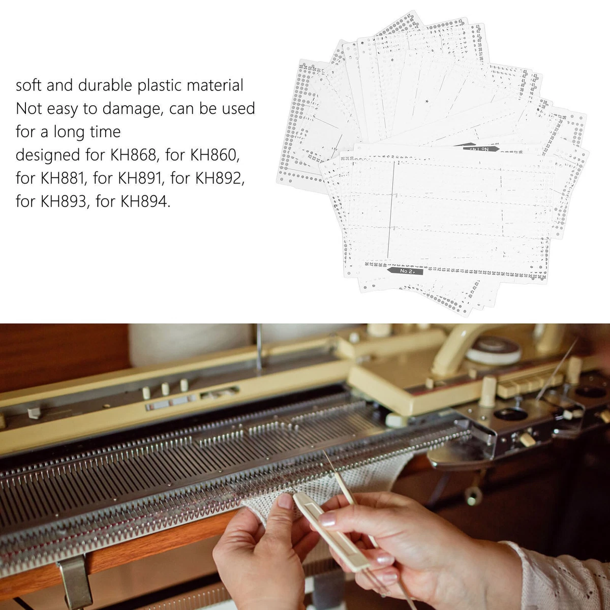 Pack De 10 Tarjetas De Plástico Amarillas Para Máquinas De Tejer Brother - Accesorio Para SK280, SK260, SK360, KH Series