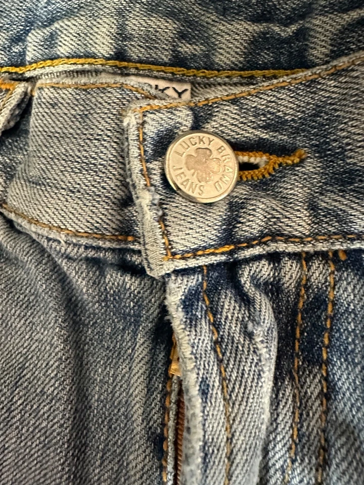 Pantalones Cortos Vaqueros Vintage Lucky Brand Talla 2/28 Para Mujer Azul Denim Bolsillos Hechos en EE. UU. Foto 2 de 4