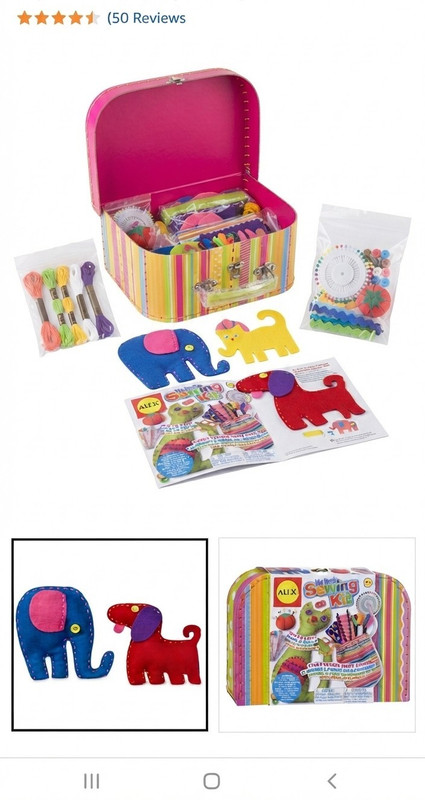 ALEX My First Sewing Kit Kids Craft Sewing Kit with Carry/Storage Case