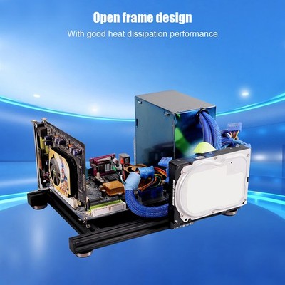 Diy Open Frame Heat Dissipation Aluminum Alloy Computer Pc Case Chassis Fo TOS