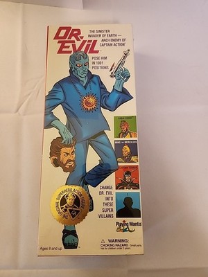 1999 Captain Action Playing Mantis Dr. Evil Poseable Figure, Still Factory...