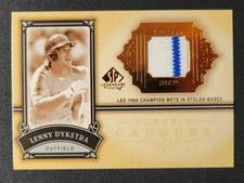 2005 SP LEGENDARY CUTS LENNY DYKSTRA CLASSIC CAREERS GAME-USED JERSEY PINSTRIPE 