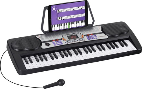 Super Keyboard mit 54 Tasten & Demofunktion, für Beginner inkl. Notenheft, Black - Bild 2 von 12