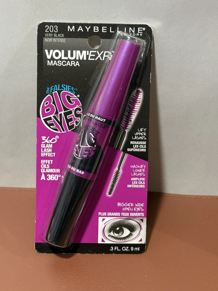 MAYBELLINE Volum'Express The Falsies BIG EYES Mascara ~ 203 Very Black - Image 1 of 1