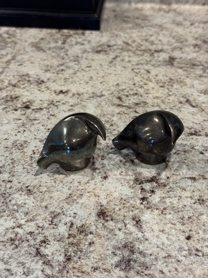 #ad Pair Of Dansk International Ltd. Metal Bird Paper Weights MCM Mid Century Modern $20.00