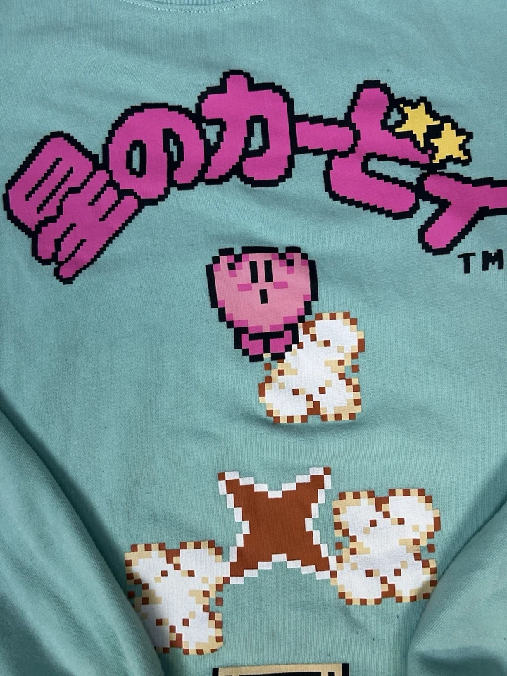 Kirby Nintendo Sudadera Gráfica Turquesa Talla XL/46-48 Unisex Foto 3 de 4