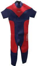 Hevto Hero II Youth Wetsuit 3/2mm Neoprene Full Wetsuit, Red/Blue, Size 10