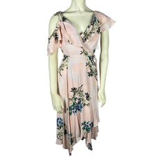 Astr the Label NWT New Pink Floral Wrap Dress sz Small