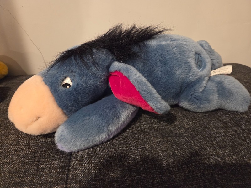 Disney Store Exclusive Eeyore Plush Stuffed Animal w/ removable tail