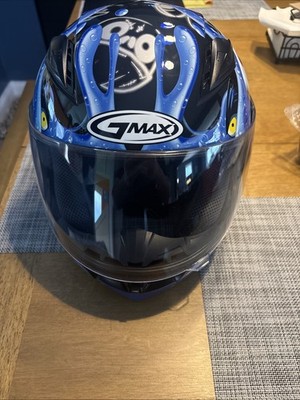 GMAX GM49Y Full Face Moto Slimed TC2 BLK/BLUE Youth-LG HELMET MARSHALL-P.I.M250