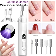 Professional Electric Nail File Drill Portable USB Manicure Pedicure Machine Set