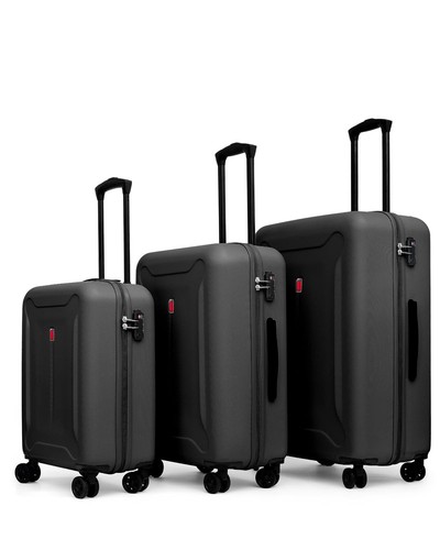 Luggage 3 Pieces Set Suitcase ABS with Spinner Wheels TSA Approved Hardshell ...