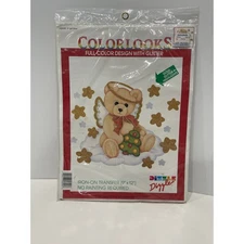 Dizzle Colorlooks Iron On 56090 Angel Bear Christmas Holiday Transfer