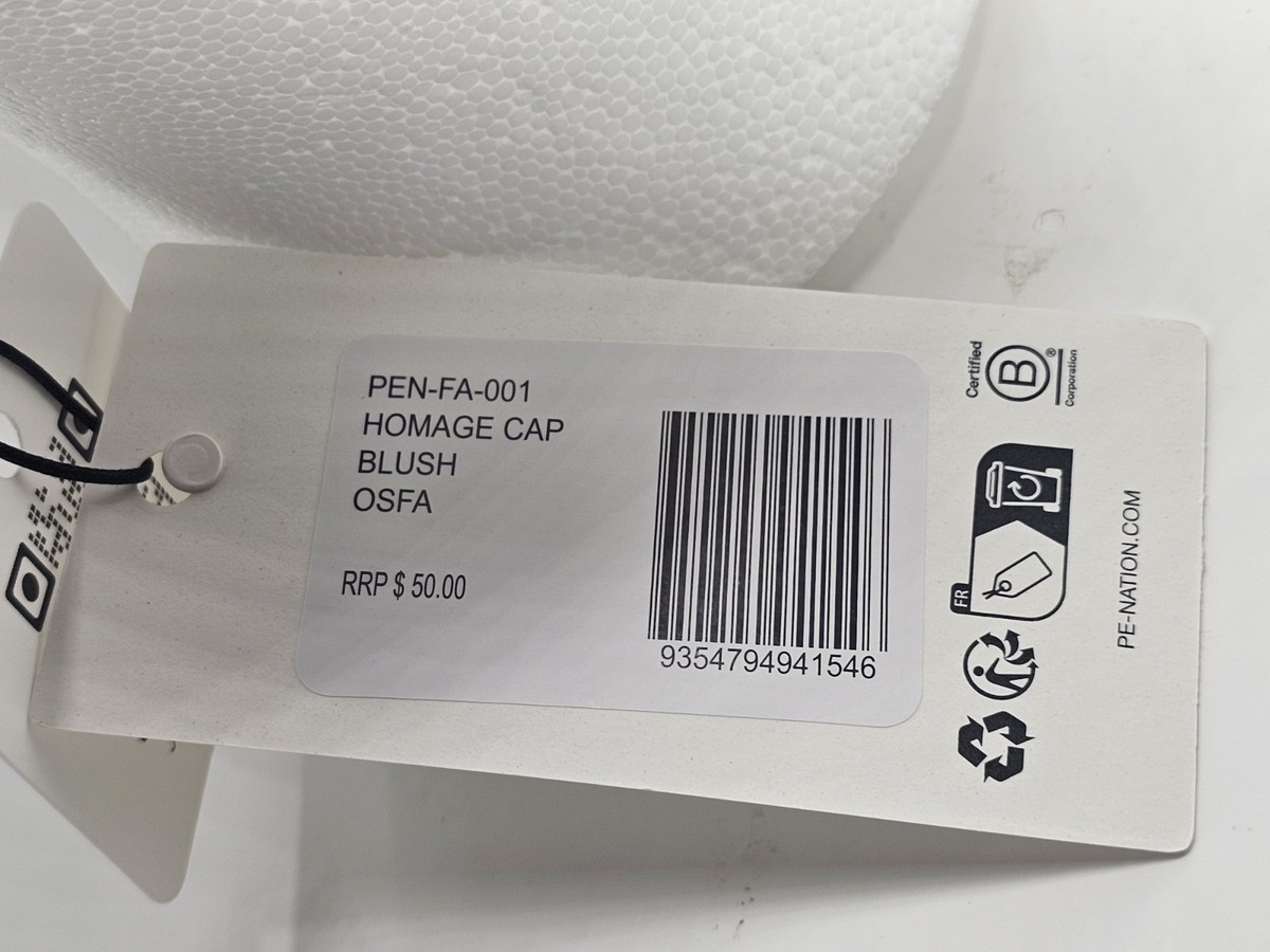 NWT P.E. Nation Homage Cap Blush Pink hat PE lifestyle 