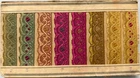 ANTIQUE SANSKRIT MANUSCRIPT w/ DECORATIVE TEXTILE COVER 48 LEAVES - 96 PAGES.