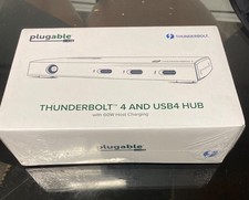 Plugable Thunderbolt 4 & USB4 Hub Single 8K/Dual 4K Displays, 60W Host Charging