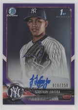 2018 Bowman Chrome Prospect Purple Refractor 16/250 Jonathan Loaisiga Auto 9ad