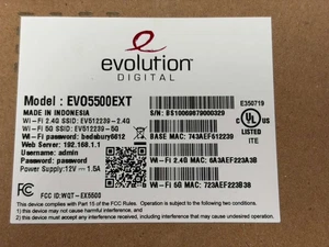 Evolution Numérique EVO 5500 EXT Extension Wifi, NEW SEALED EVO5500EXT