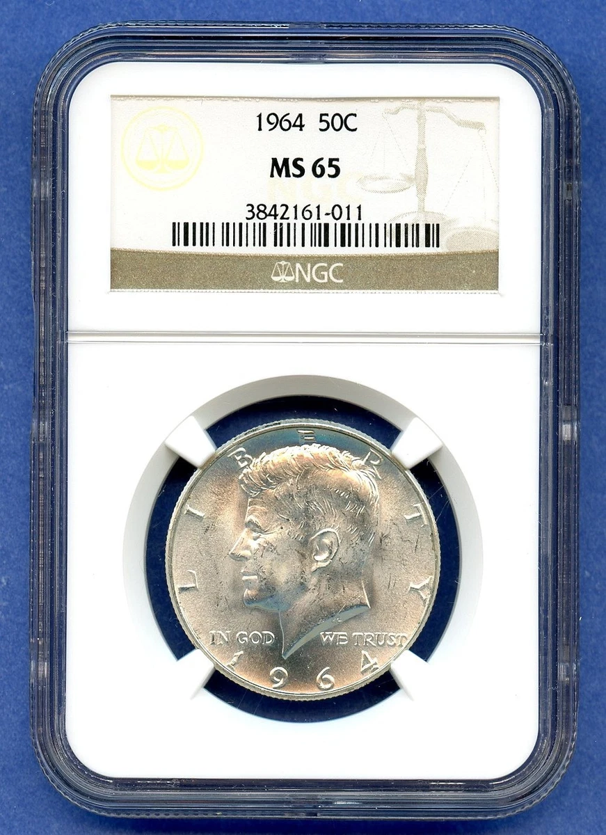 アメリカ　1964-D　90％銀 ケネディ半ドル　CAC　MS　65　鑑定済 MS 65 Graded 1964 Kennedy US Half Dollars (1964-Now) for sale | eBay