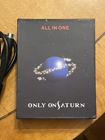 White SEGA Saturn Complete With Cords And Loaded SAROO w/64GB SD Card