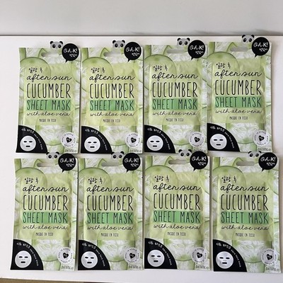 (8)  Oh K! After Sun Cucumber Sheet Mask with Aloe Vera ( Made In Korea ) 0.67oz