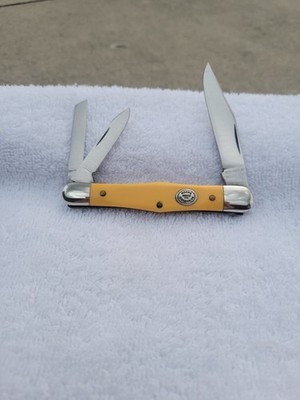 Moore Maker USA 3 Bl Whittler Knife Yellow Handles Moore Maker Shield ...