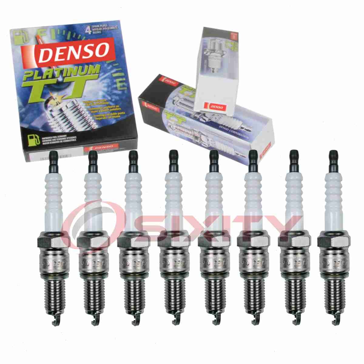 8 pc Denso Platinum TT Spark Plugs for 1956-1957 Plymouth Plaza 4.5L V8 oi