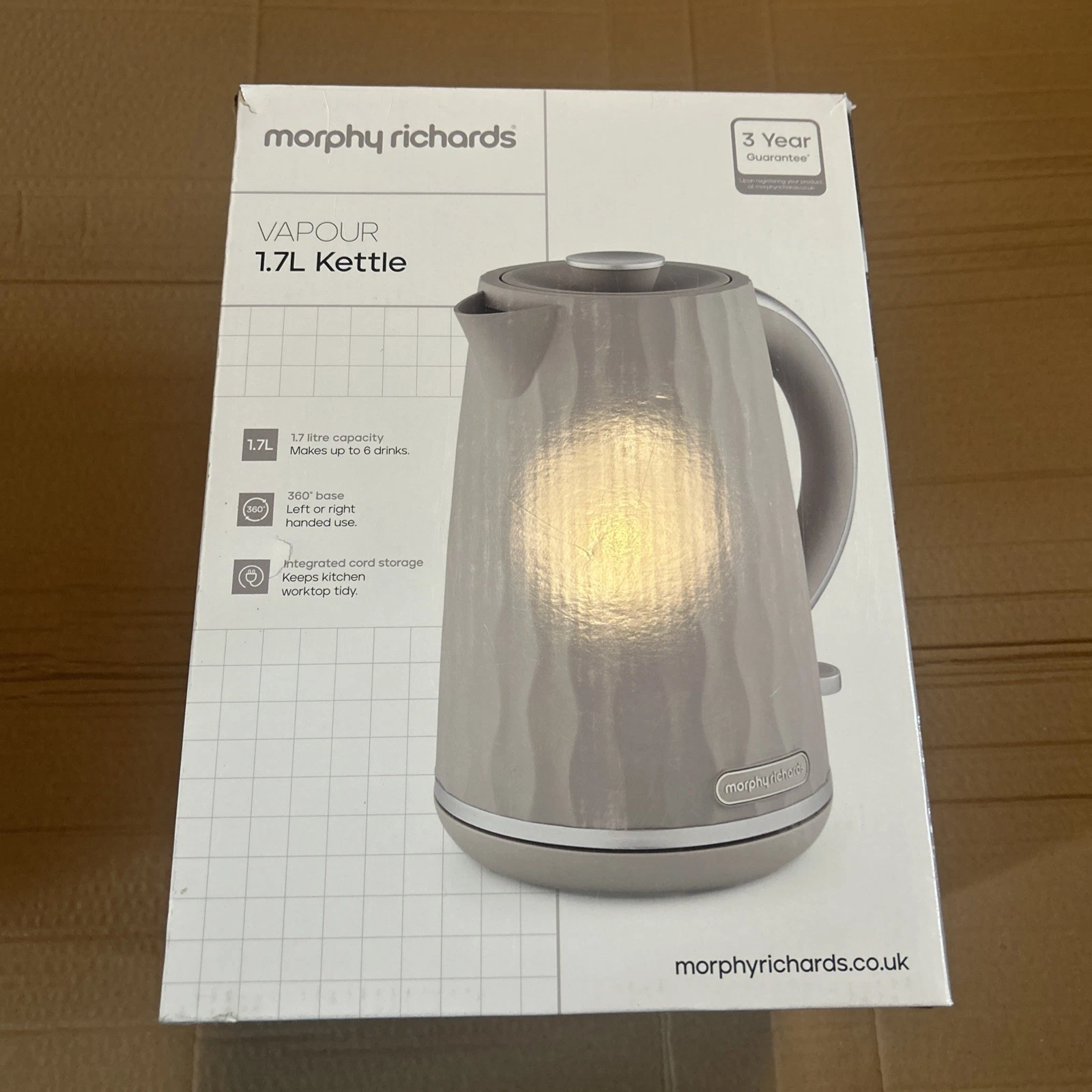 Morphy Richards Vapour Kettle 1.7L Electric Fast Boil Kitchen Appliance