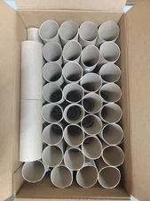 Box Of 63 Toilet Paper Rolls & 5 Paper Towel Rolls Crafts Cardboard School Empty