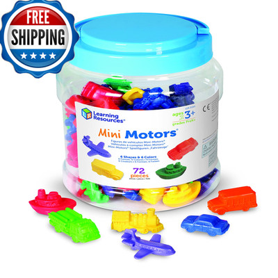 Learning Resources Mini Motors Counting And Sorting Fun Set - 72 Pieces Ages 3