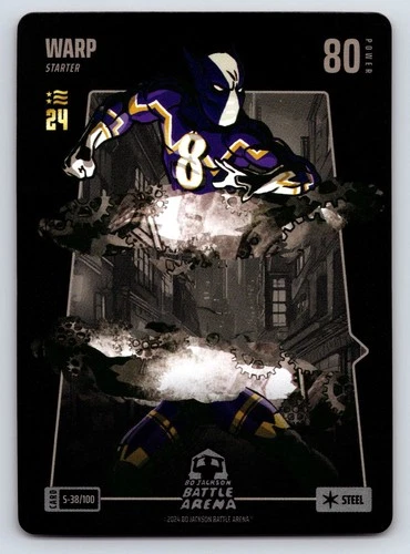 Bo Jackson Battle Arena WARP STEEL #S-38/100 - Lamar Jackson 2024 NSCC Exclusive