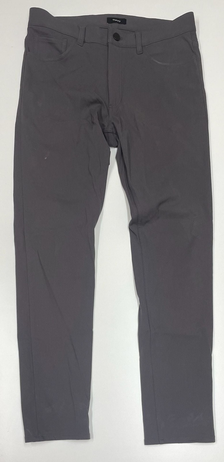 Theory Mens Raffi Neoteric Slim Fit 5-Pocket Technical Pants in Grey Size 31 image 2