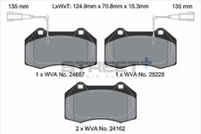 Bremsbeläge ABARTH PUNTO EVO 1.4 (199.AXX1B) Bj. 10/09–02/12 kW 120 PS 163